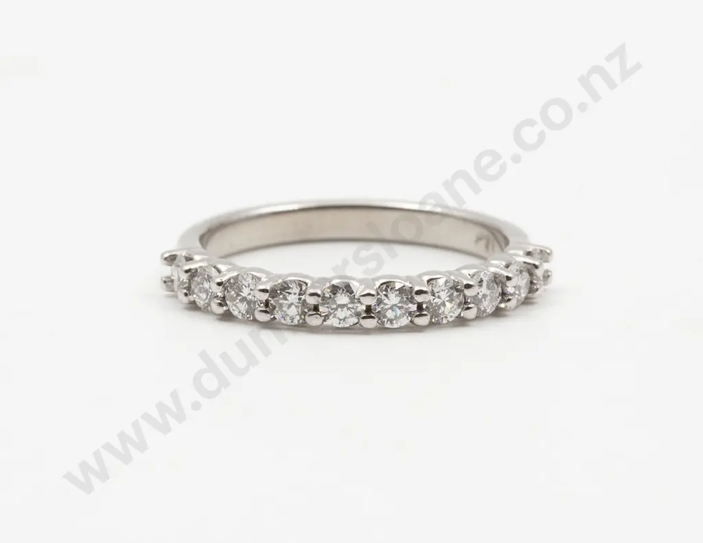 18ct White Gold 10stone Diamond Eternity Band Image 1++