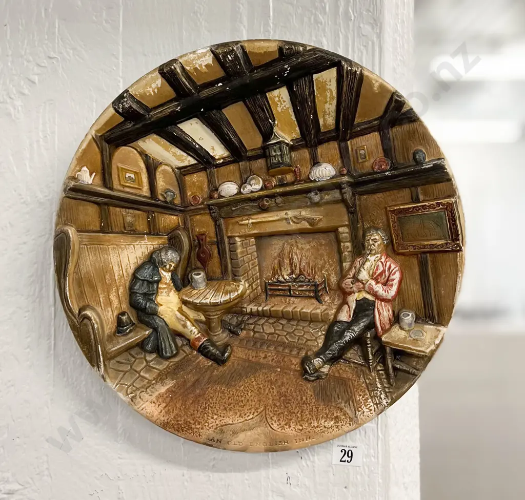 Relief Moulded Hand Painted Plaque by W H Bossons Image 1++
