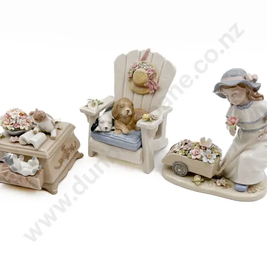 Three Ceramic Figure Groups