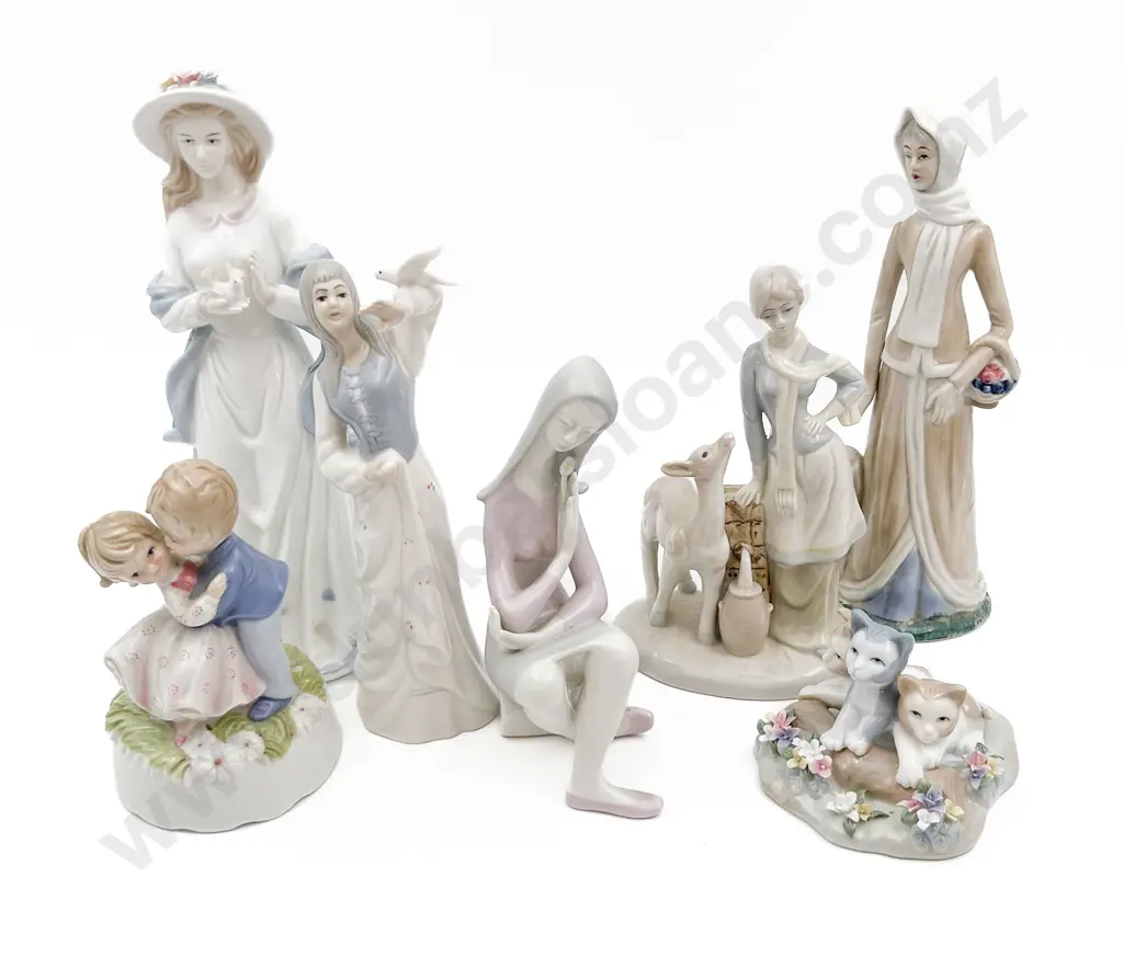 Seven Assorted Ceramic Figures Image 1++