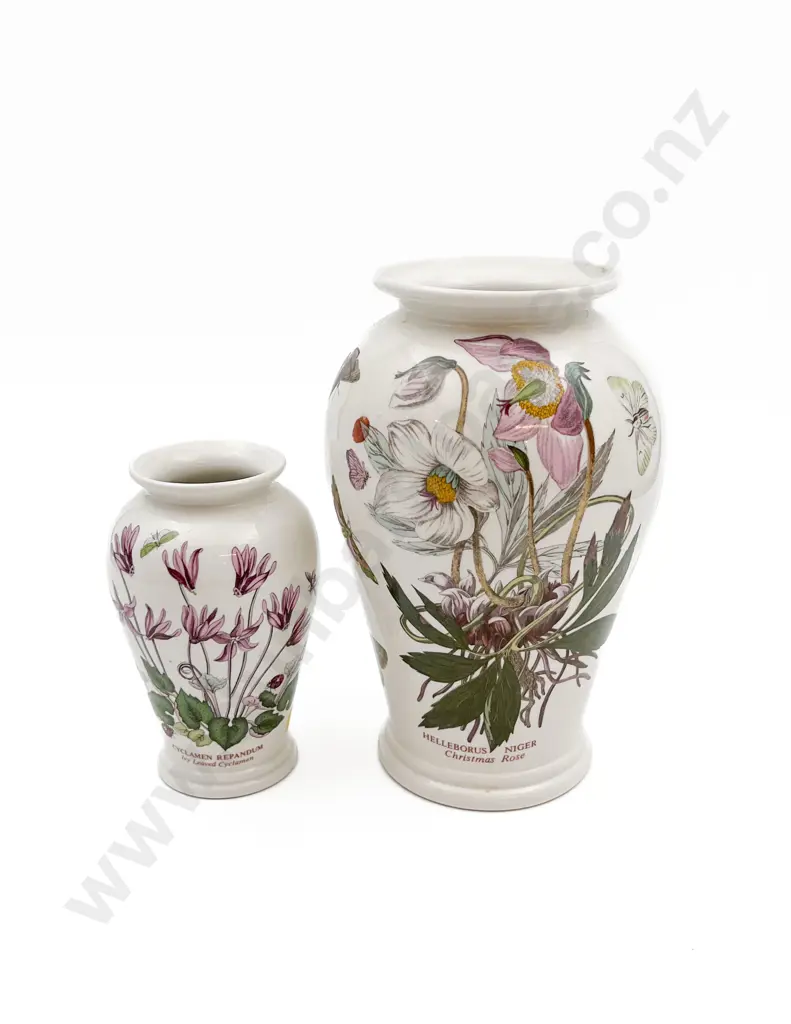 Portmeirion Floral Vase Together with Smaller Example (2) Image 1++
