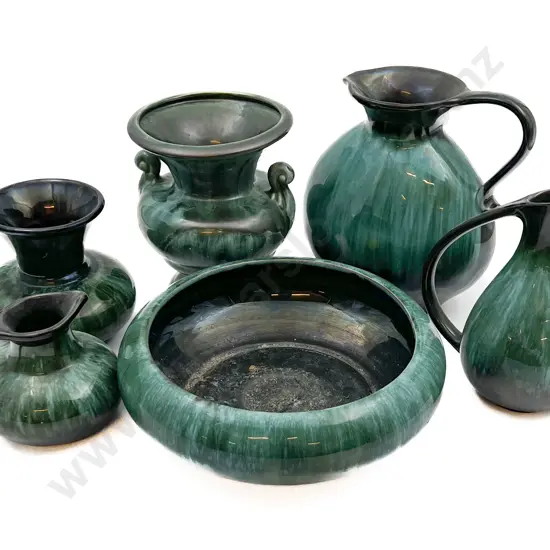 Six Pieces of Blue Mountain Pottery