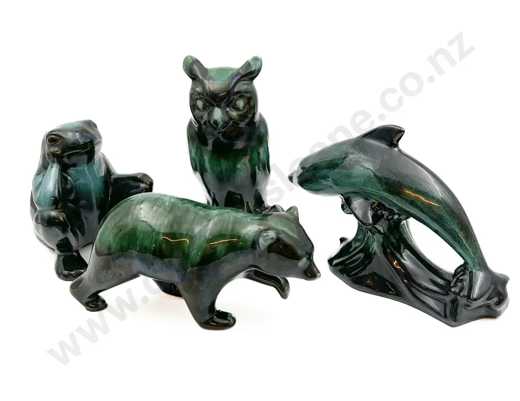 Four Blue Mountain Pottery Animal Ornaments Image 1++