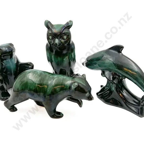 Four Blue Mountain Pottery Animal Ornaments