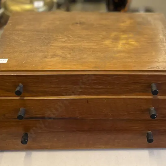 Three Drawer Canteen of Wilkens Silver Plate Cutlery together with assorted
