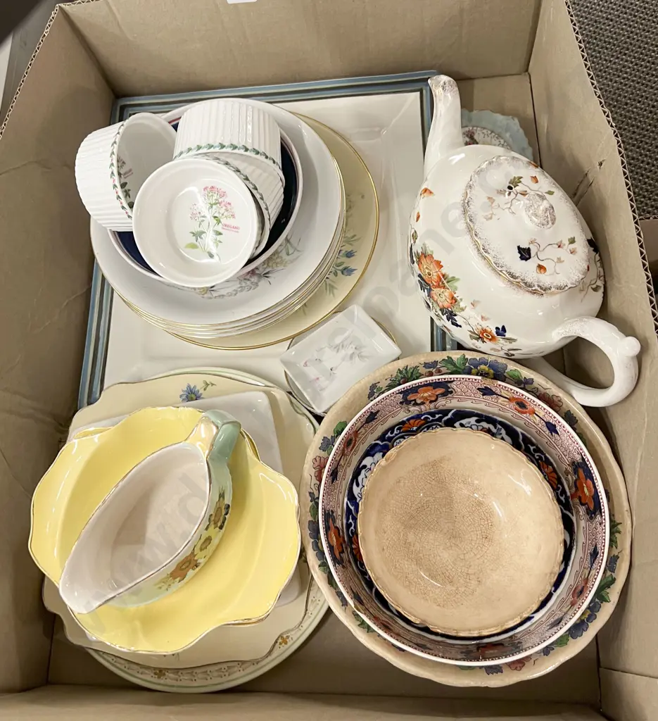 Two Boxes of Assorted China Image 1++