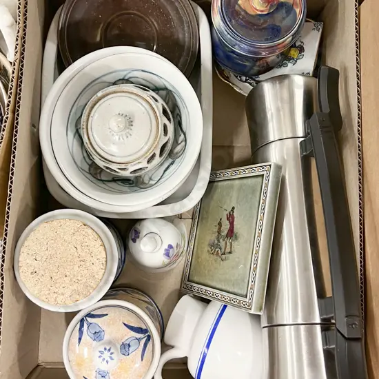 Two Boxes of Assorted China