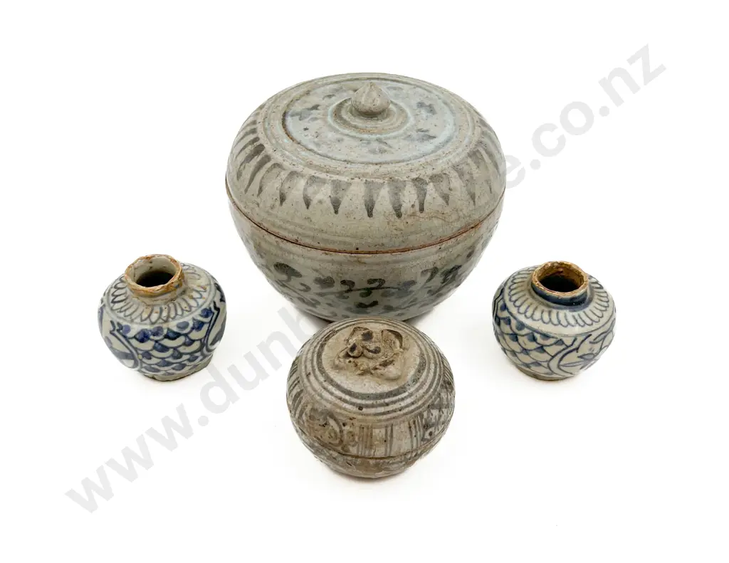 Provincial Ming Large Pot and Three Small (Faults) Image 1++