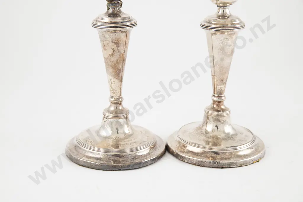 Pair Edw VII S/S Candlesticks Image 1++