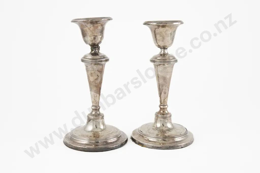 Pair Edw VII S/S Candlesticks Image 1++