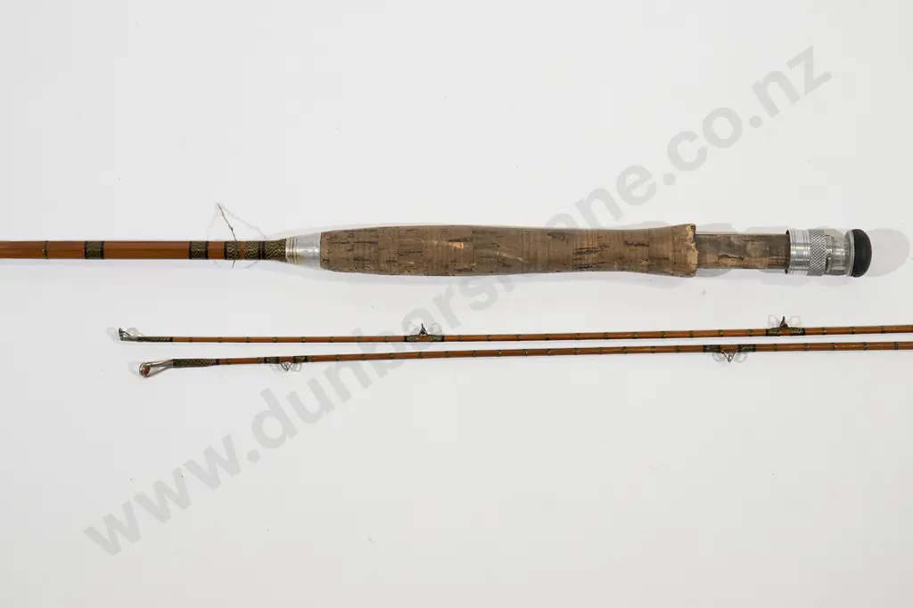 NZ Made Two Piece Split cane Fly Rod By H T Tisdell Ltd Image 1++