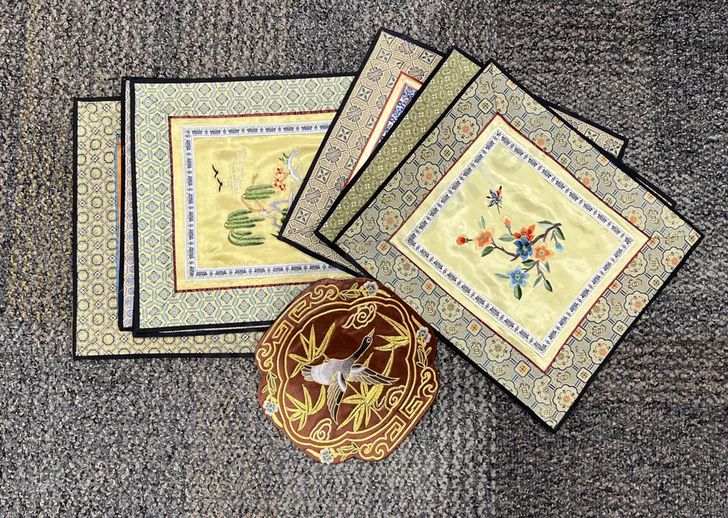 Eight Chinese Silk Embroidered Dollies Image 1++