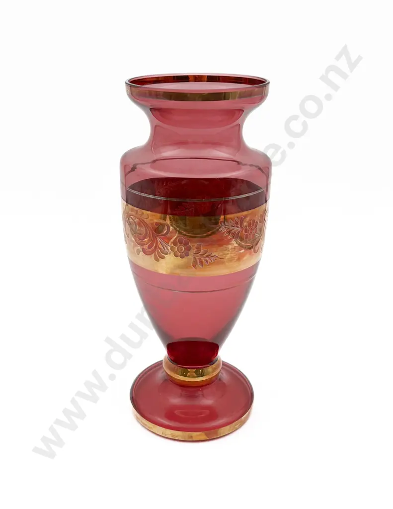 Bohemia Cranberry Glass Vase Image 1++