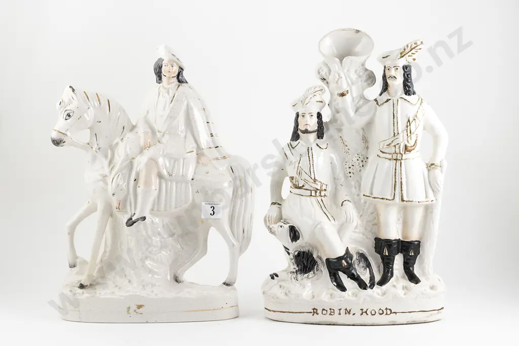 Two Victorian Staffordshire Flatback Figures Image 1++