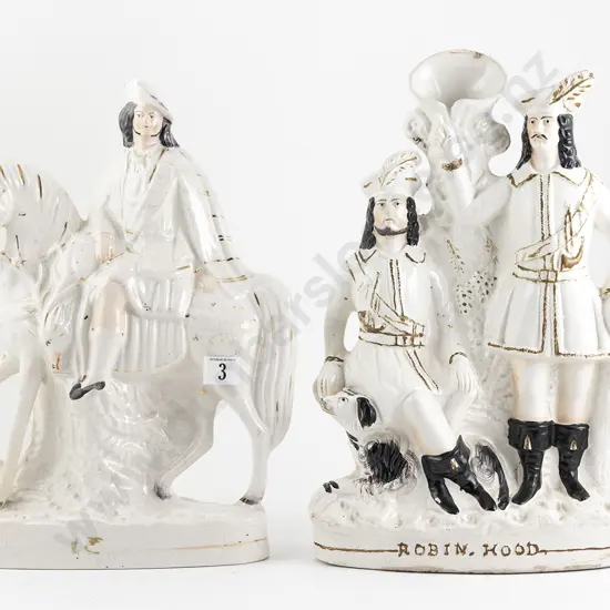 Two Victorian Staffordshire Flatback Figures