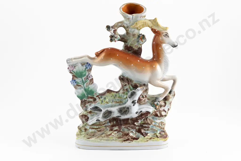 Victorian Staffordshire Flatback Spill Vase Image 1++