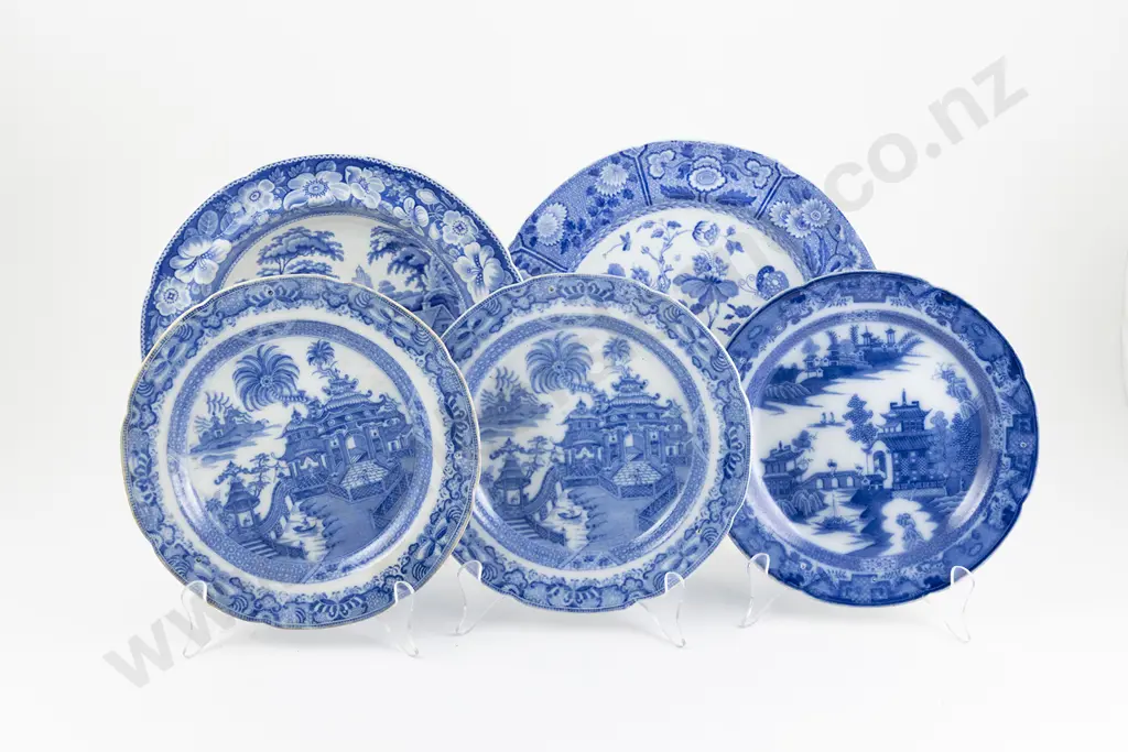 Five Victorian B&W Dishes Image 1++