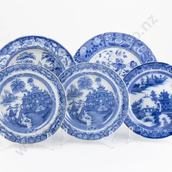 Five Victorian B&W Dishes