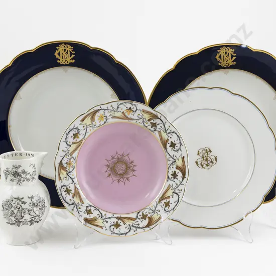 Pair Late C19th Limoges Plates