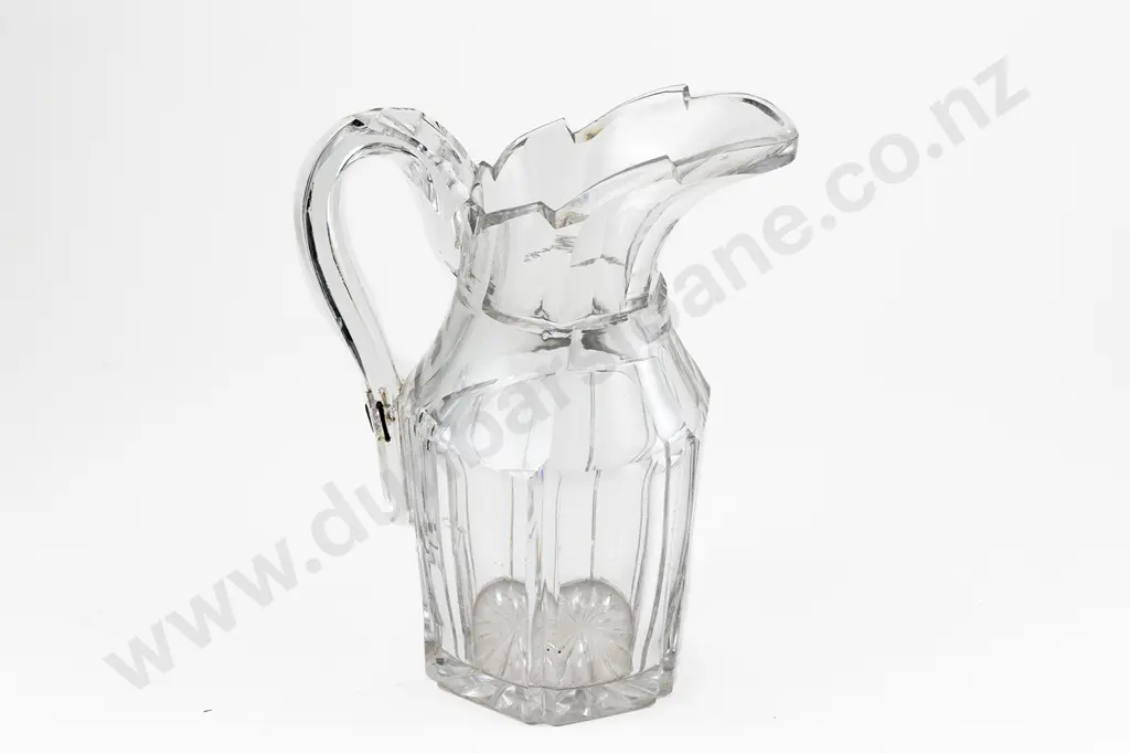 Large Probably Georgian Irish Glass Water Jug Image 1++