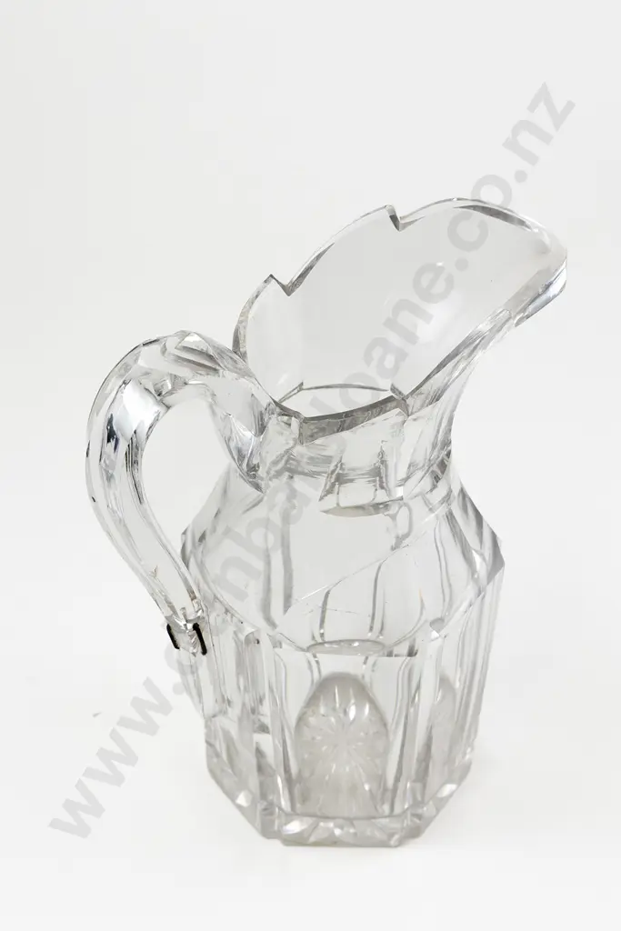 Large Probably Georgian Irish Glass Water Jug Image 1++
