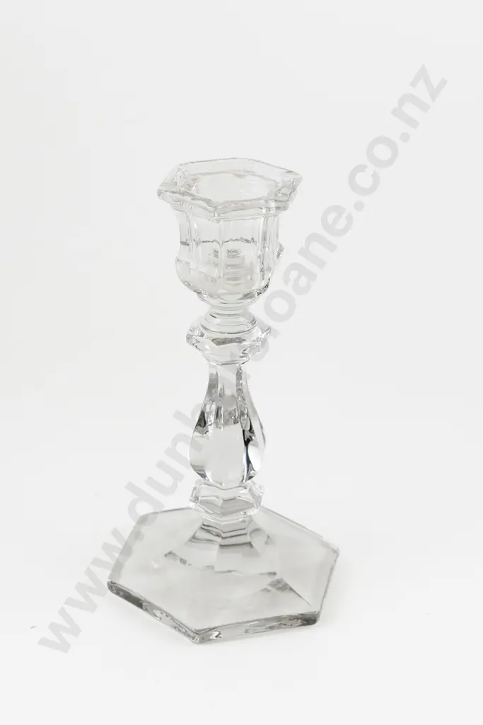 Victorian Moulded Glass Candlestick Image 1++