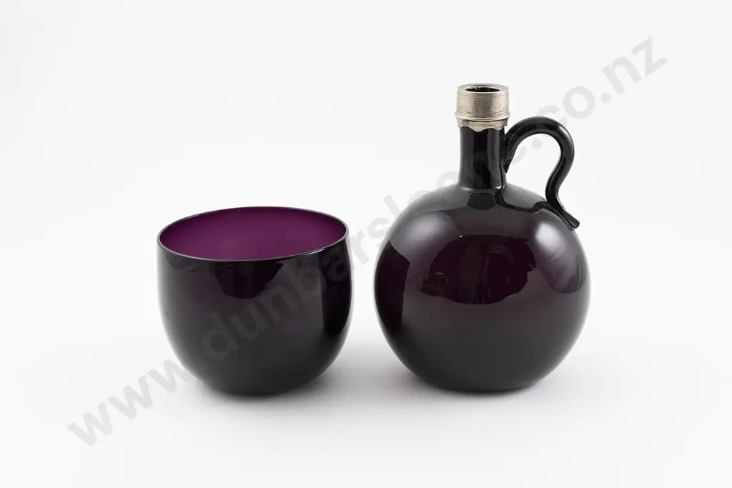 Early Victorian Amethyst Glass Finger Bowl Image 1++