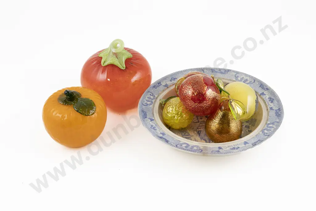 Four Italian Murano Blown Glass Fruits Image 1++