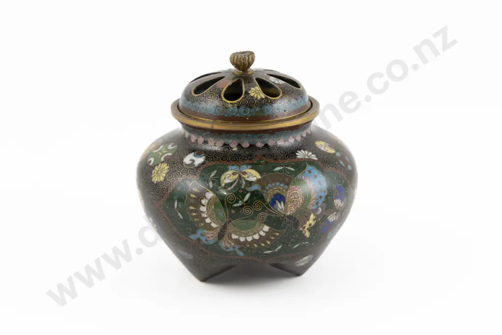 Japanese Meiji Period Cloisonne Censer Image 1++