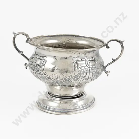 Geo V S/S Footed Two Handled Sugar Bowl