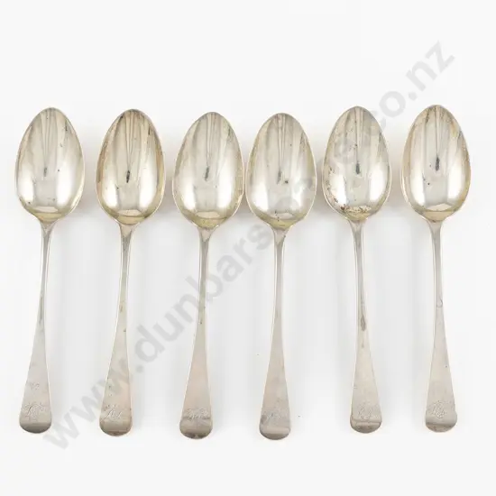Set of Six Geo IV S/S Teaspoons