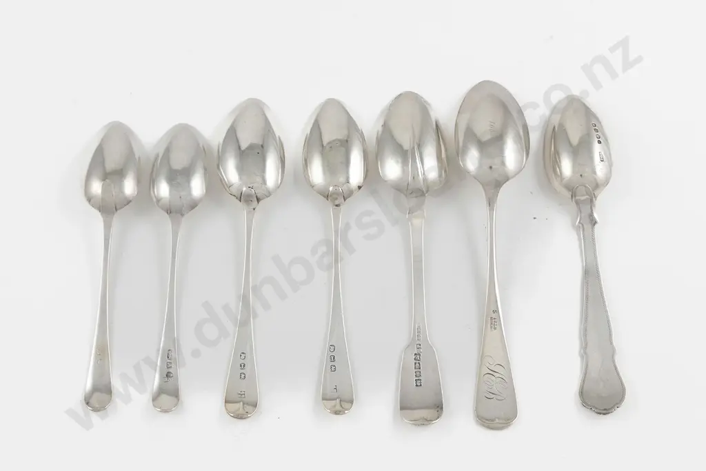 Seven Various Antique S/S Tea & Coffee Spoons Image 1++