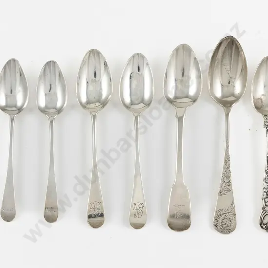 Seven Various Antique S/S Tea & Coffee Spoons