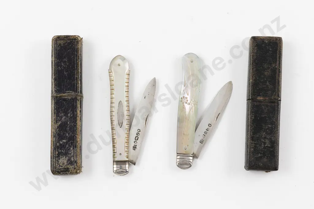 Two Victorian S/S and MOP Pocket Knives Image 1++