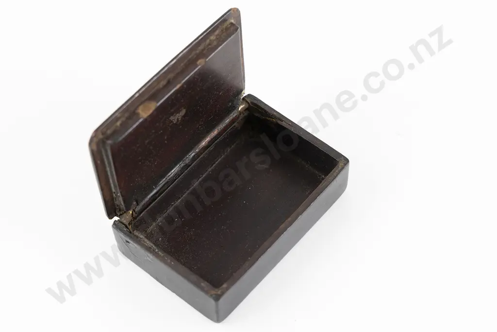 C19th German Stobwasser of Brunswick Type Lacquered Snuff Box Image 1++