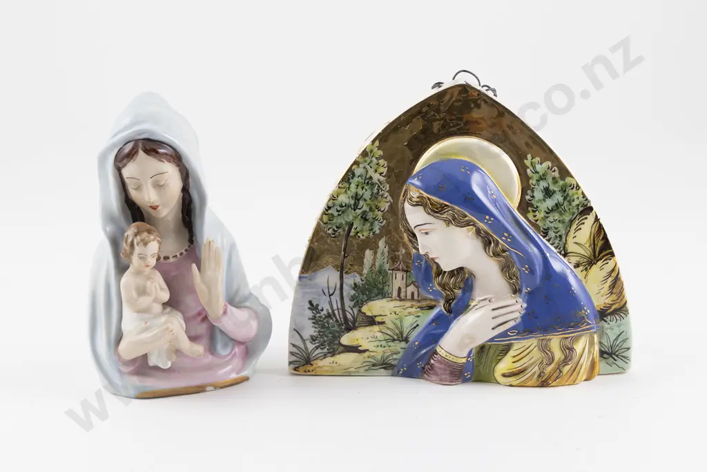 German Dresden Porcelain Figure of Madonna and Child Image 1++