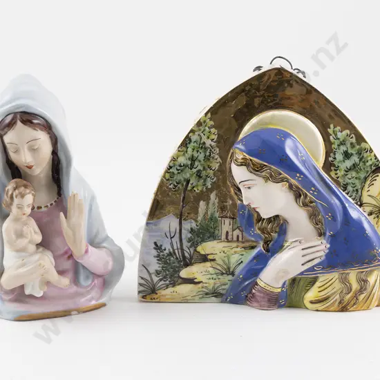 German Dresden Porcelain Figure of Madonna and Child