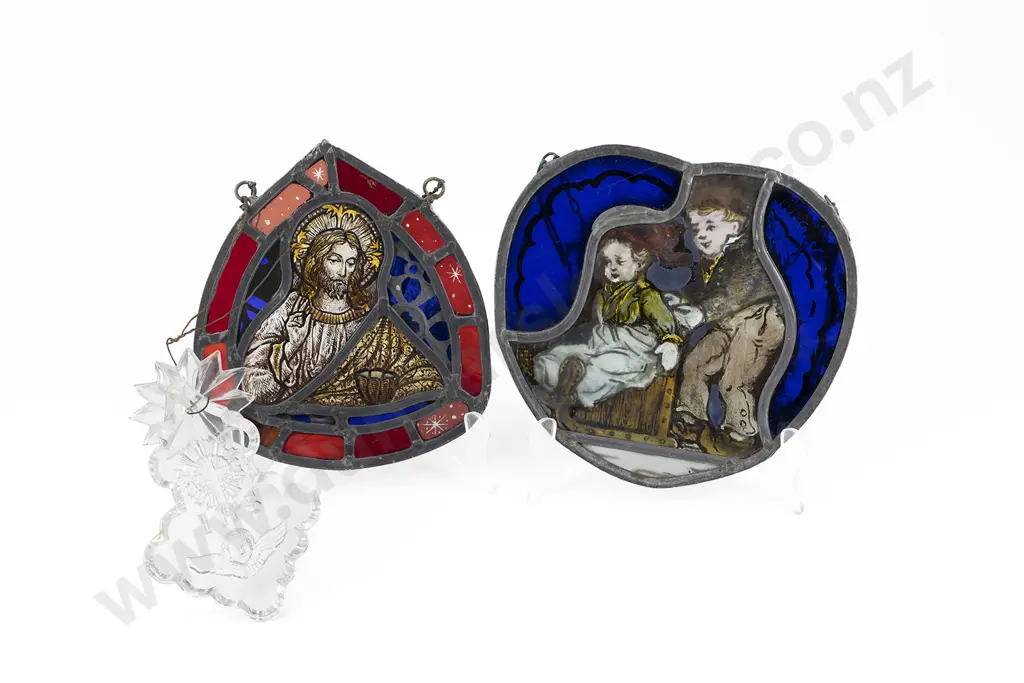 Antique Stained Glass Panel Image 1++