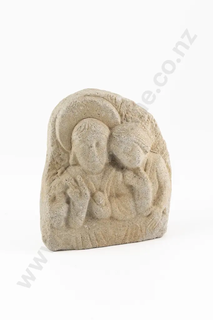Carved Stone Religious Figured Piece Image 1++