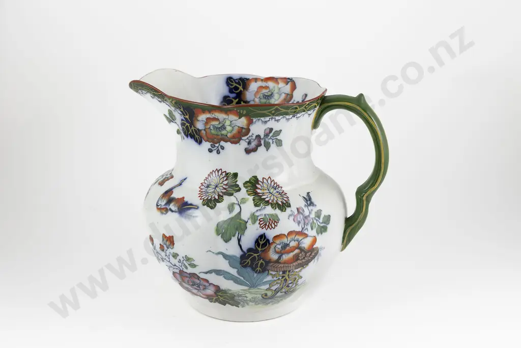 Large Vict Masons Ironstone Water Jug Image 1++