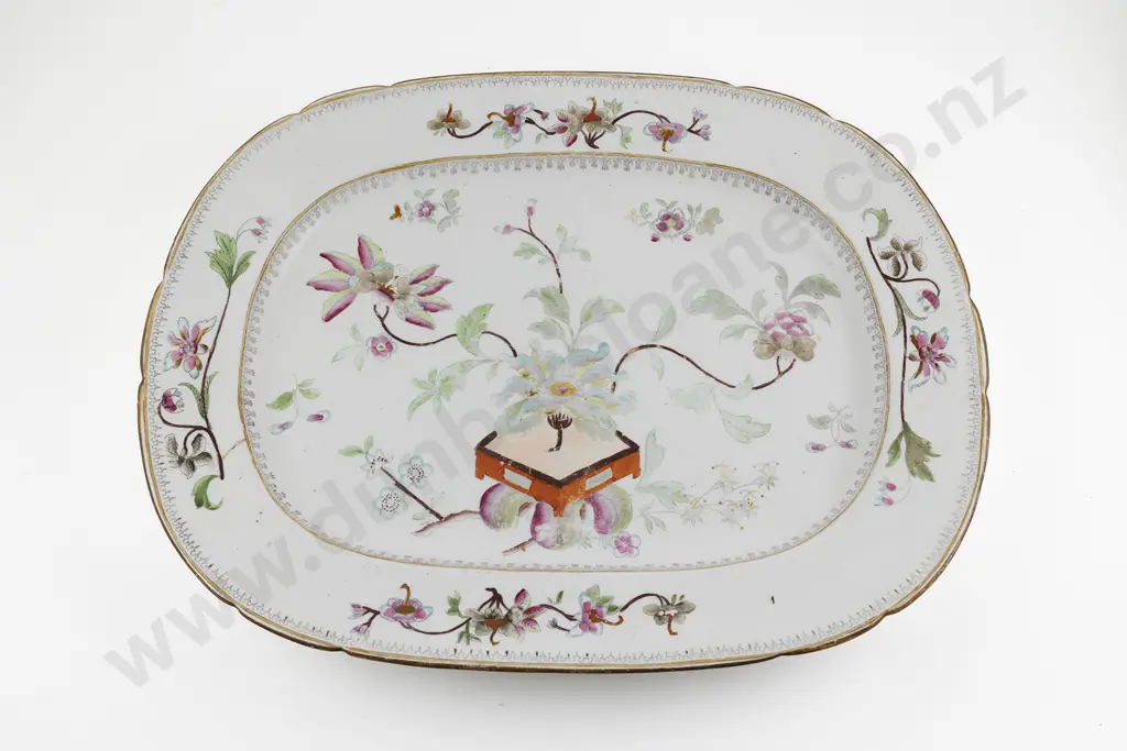 Large Vict Indian Tree Pattern Ashet Image 1++