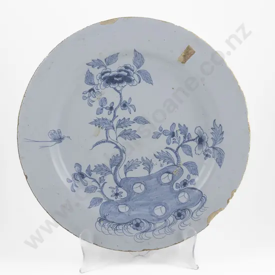 Large C18th Dutch Delft Plate