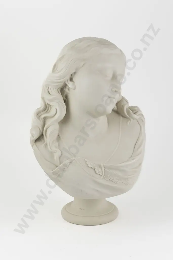 C19th Copeland Parian Ware Bust "Happy Dreams" Image 1++