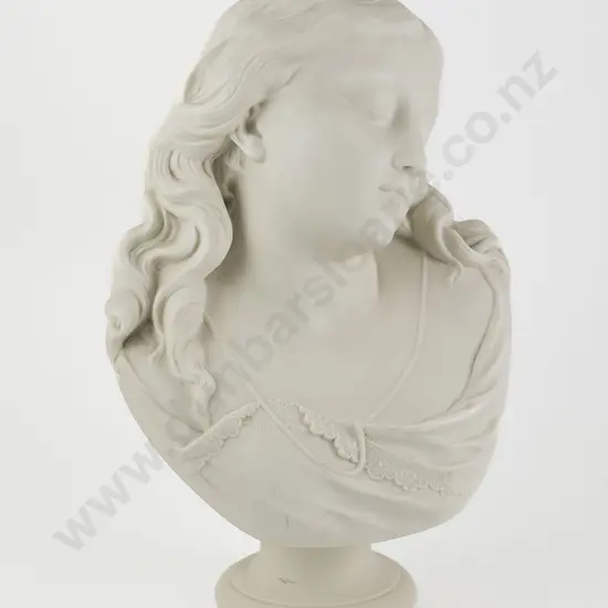 C19th Copeland Parian Ware Bust "Happy Dreams"