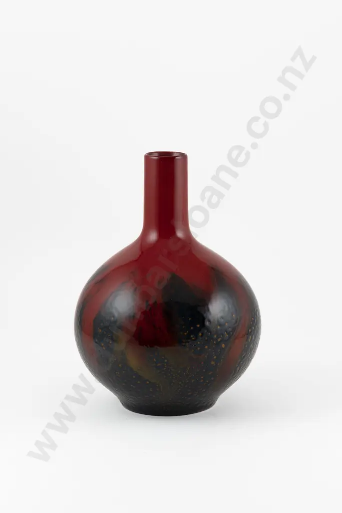 Royal Doulton Flambe Veined Bottle Vase Image 1++