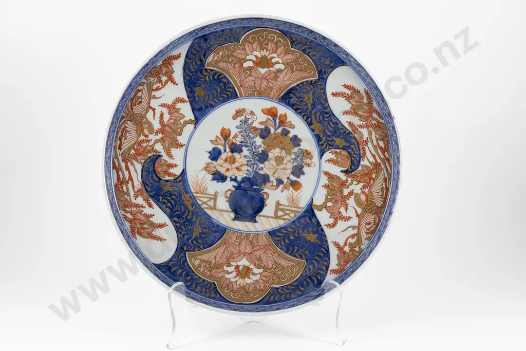 Late C19th Japanese Imari Circular Wall Plate Image 1++