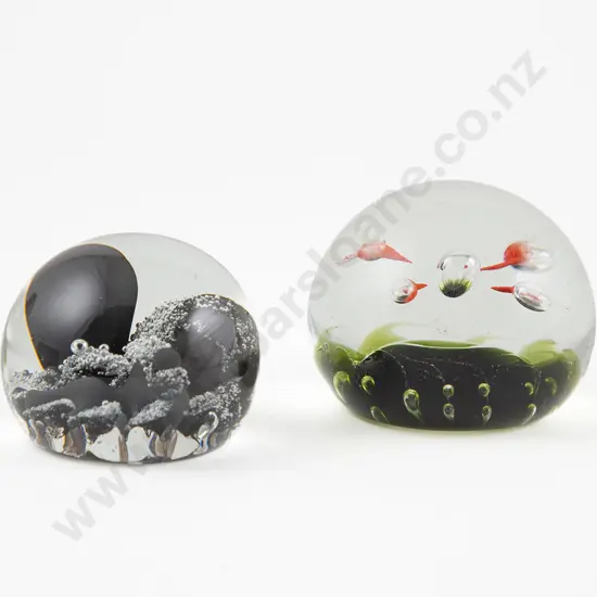 Two Boxed Caithness Glass "Fire Dance & Genesis" Paperweights