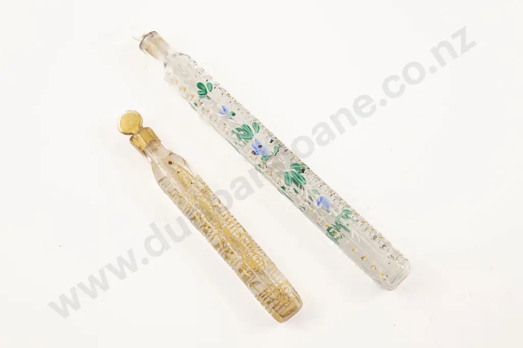 Two Mid C19th Oxford Lavender 'Attar' Scent Bottles Image 1++