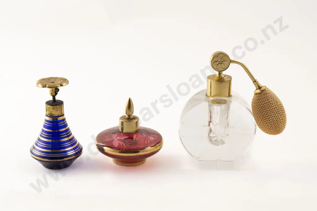 Three Mid C20th Mikado Japan Scent Atomiser Scent Bottles Image 1++
