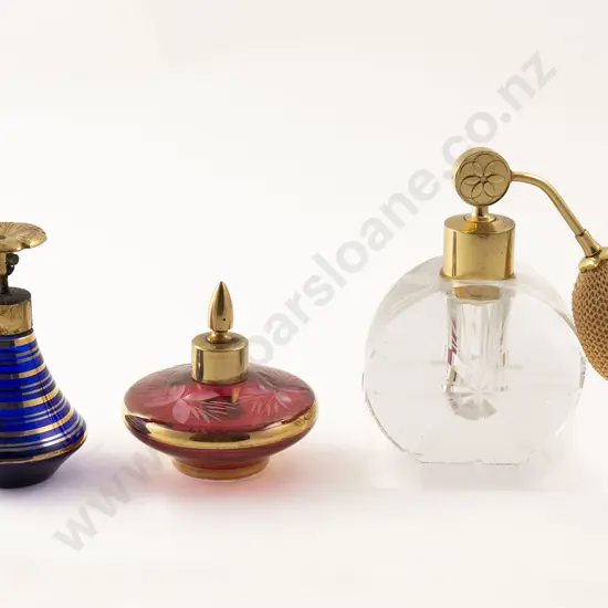 Three Mid C20th Mikado Japan Scent Atomiser Scent Bottles